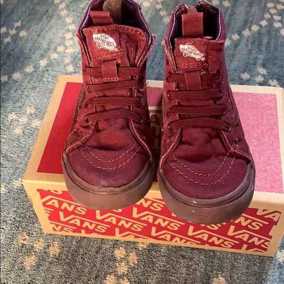 toddler vans burgundy